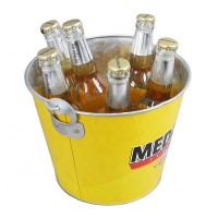 Metal Beer Ice Bucket, 5 Quart Galvanized ice bucket with custom logo