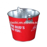 5L logo printed galvanized metal beer bucket 5 QT ice bucket